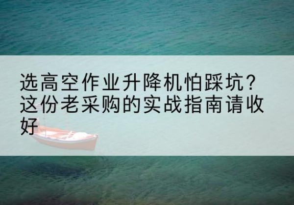 君山高空作业升降机厂家推荐-选高空作业升降机怕踩坑？这份老采购的实战指南请收好