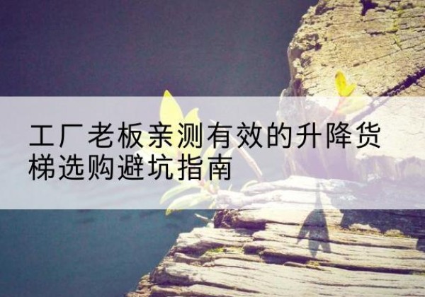 君山升降货梯怎么选-工厂老板亲测有效的升降货梯选购避坑指南